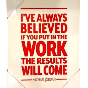 Michael Jordan,I've Always Believed If You Put In The Work The Results Will Come